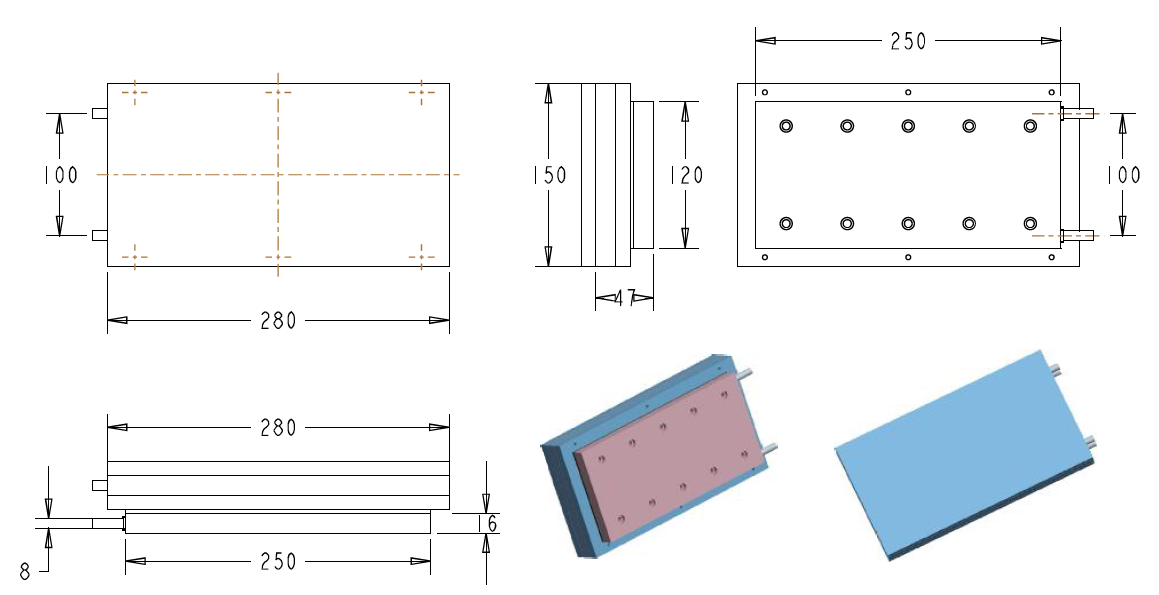 WLL-200W-24-C Thermoelectric Cooler Assembly-- Liquid to Liquid