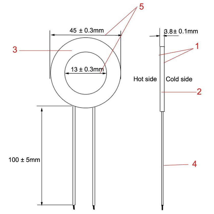 Thermoelectric cooling module RR4513-1208