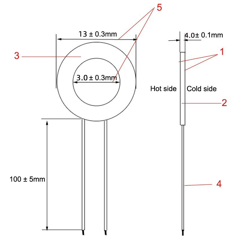 TES1-017015 Round peltier module