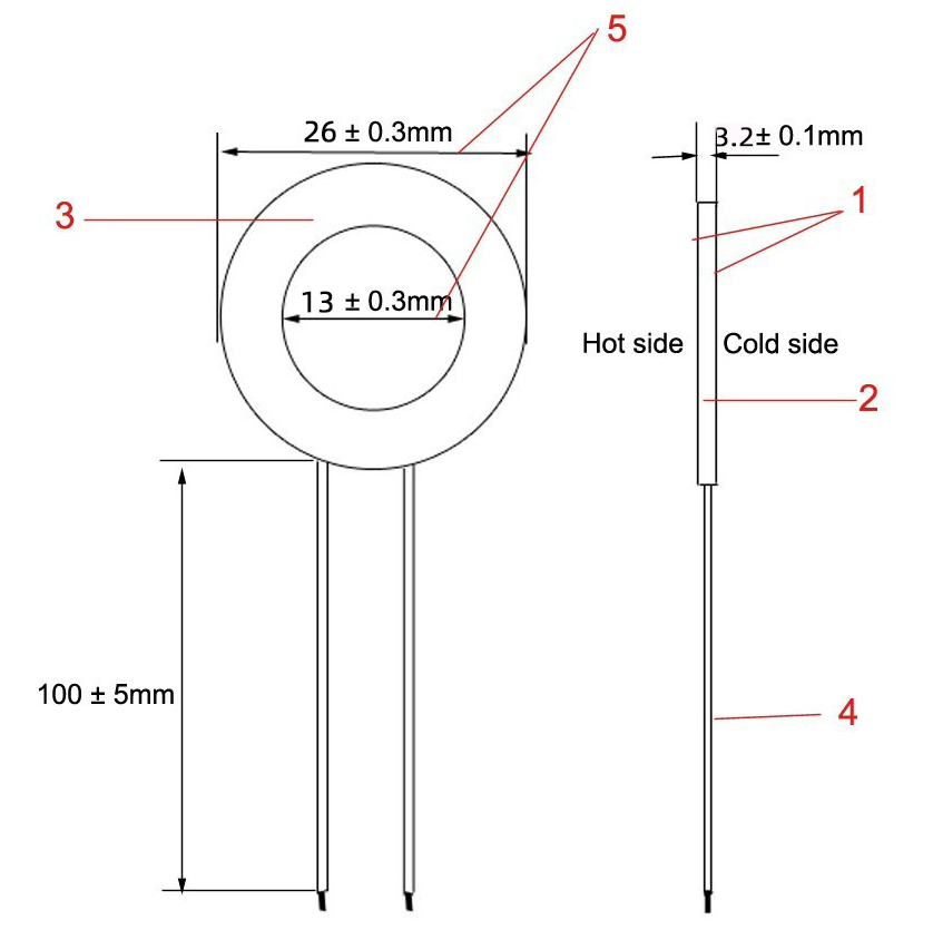 TES1-03604 Round peltier module